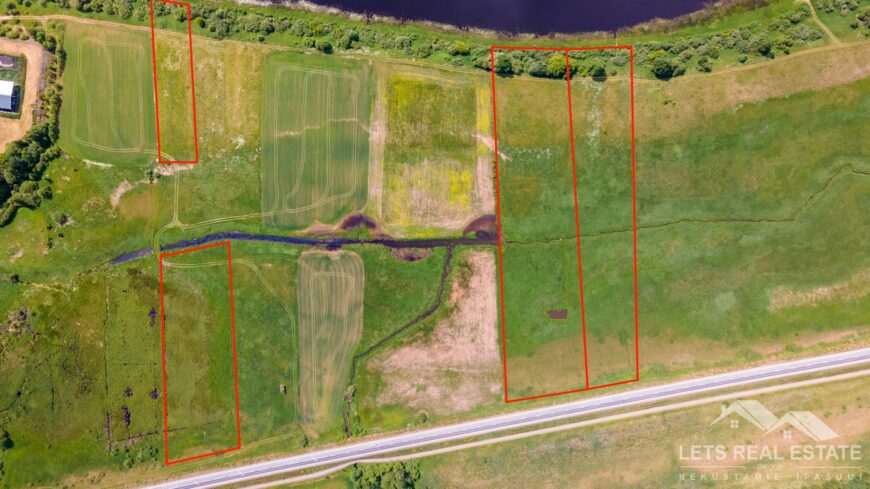 4.4 ha lauksaimniecības zeme (4 zemes gabali)