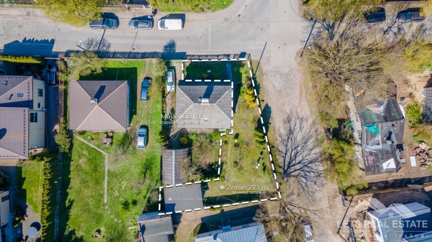 116.8 m² māja, 571 m² zeme, Kartupeļu iela 20.