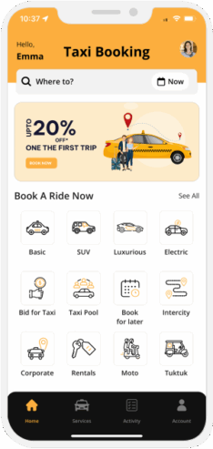 Uber Clone – Taxi Booking App Development