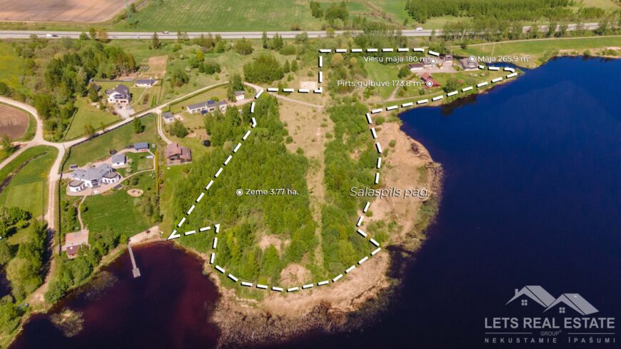 704.1 m² būves, 3.77 ha zeme, Daugavmalas