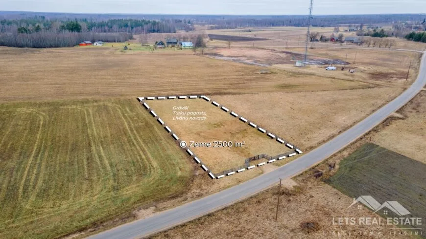 2500 m² zeme, Grāvīši, Turku pagasts, Līvānu nov.